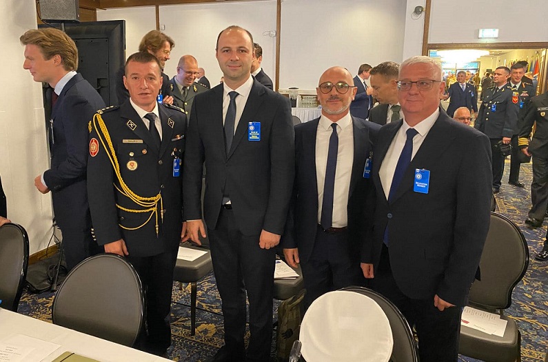 Defense Minister Misajlovski attends a meeting on Ukraine at the Ramstein base