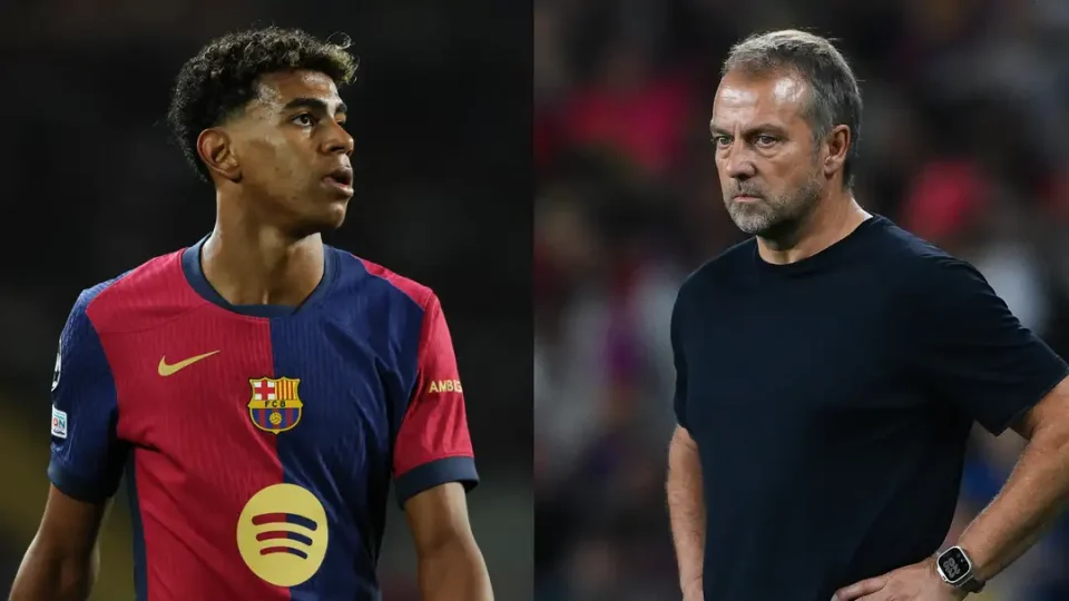 Hansi Flick sends out stern message to frustrated Lamine Yamal after substituting wonderkid in Barcelona’s huge Champions League win over Young Boys