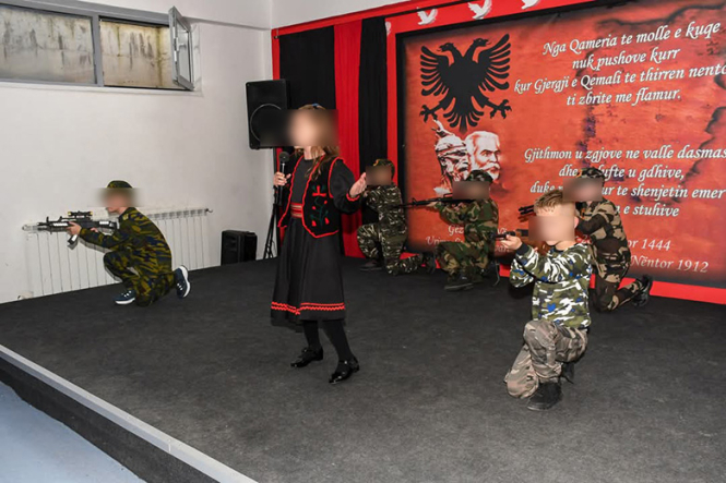 Inspection in the school that had children dress up as UCK fighters